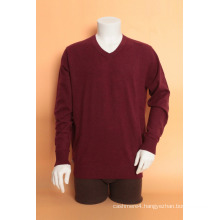 Yak Wool /Cashmere V Neck Pullover Long Sleeve Sweater/Garment/Clothing/Knitwear